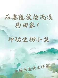 不要随便捡流浪狗回家！