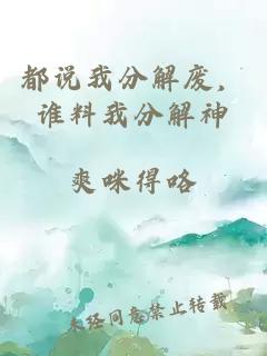 都说我分解废，谁料我分解神