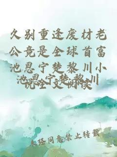 久别重逢废材老公竟是全球首富池恩宁楚黎川小说全文阅读