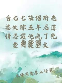 白七七陆绍珩老婆失踪五年后薄情总裁他疯了免费阅读全文