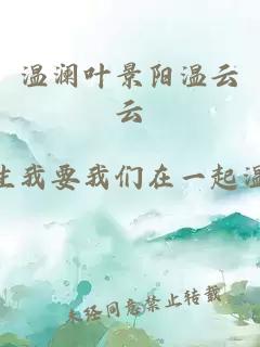 温澜叶景阳温云云