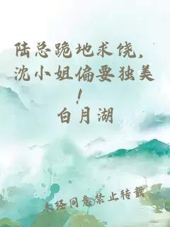 陆总跪地求饶，沈小姐偏要独美！