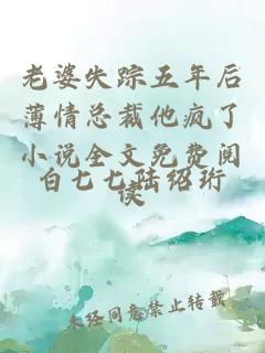 老婆失踪五年后薄情总裁他疯了小说全文免费阅读