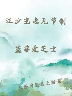 江少宠妻无节制