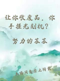 让你收废品，你手搓光刻机？