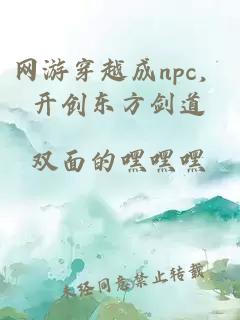 网游穿越成npc,开创东方剑道