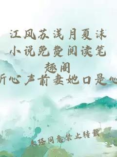 江风苏浅月夏沫小说免费阅读笔趣阁