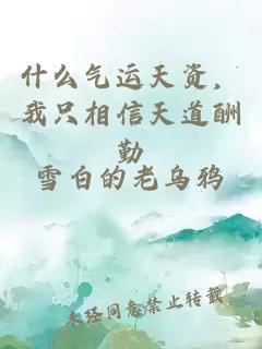 什么气运天资，我只相信天道酬勤