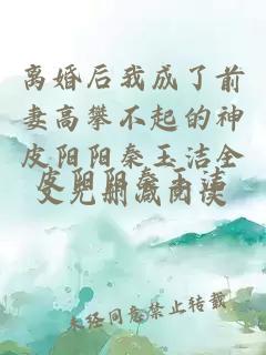 离婚后我成了前妻高攀不起的神皮阳阳秦玉洁全文无删减阅读