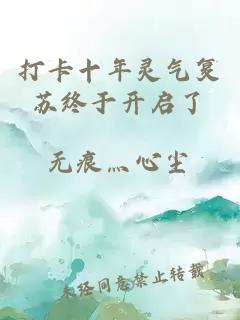 打卡十年灵气复苏终于开启了