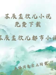 苏辰孟欣儿小说免费下载