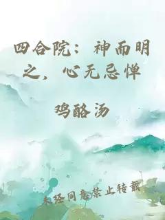 四合院：神而明之，心无忌惮