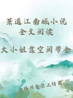 萧遥江南城小说全文阅读