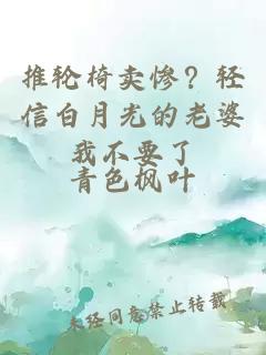 推轮椅卖惨？轻信白月光的老婆我不要了