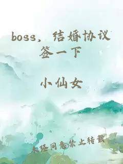 boss，结婚协议签一下