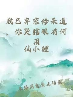 我已弃宗修杀道，你哭瞎眼有何用