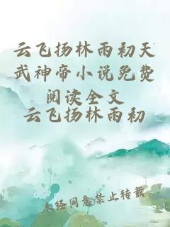 云飞扬林雨初天武神帝小说免费阅读全文