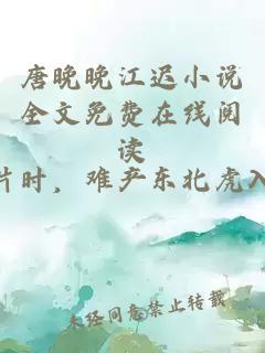 唐晚晚江迟小说全文免费在线阅读