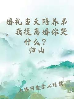 婚礼当天陪养弟，我提离婚你哭什么？