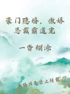 豪门隐婚，傲娇总裁霸道宠