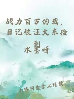 战力百万的我，日记被汪大东捡到