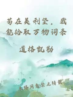苟在美利坚，我能拾取万物词条
